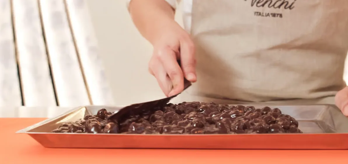 Chocoladereep en gourmetgelato maken bij Venchi Lab in Florence in Florence