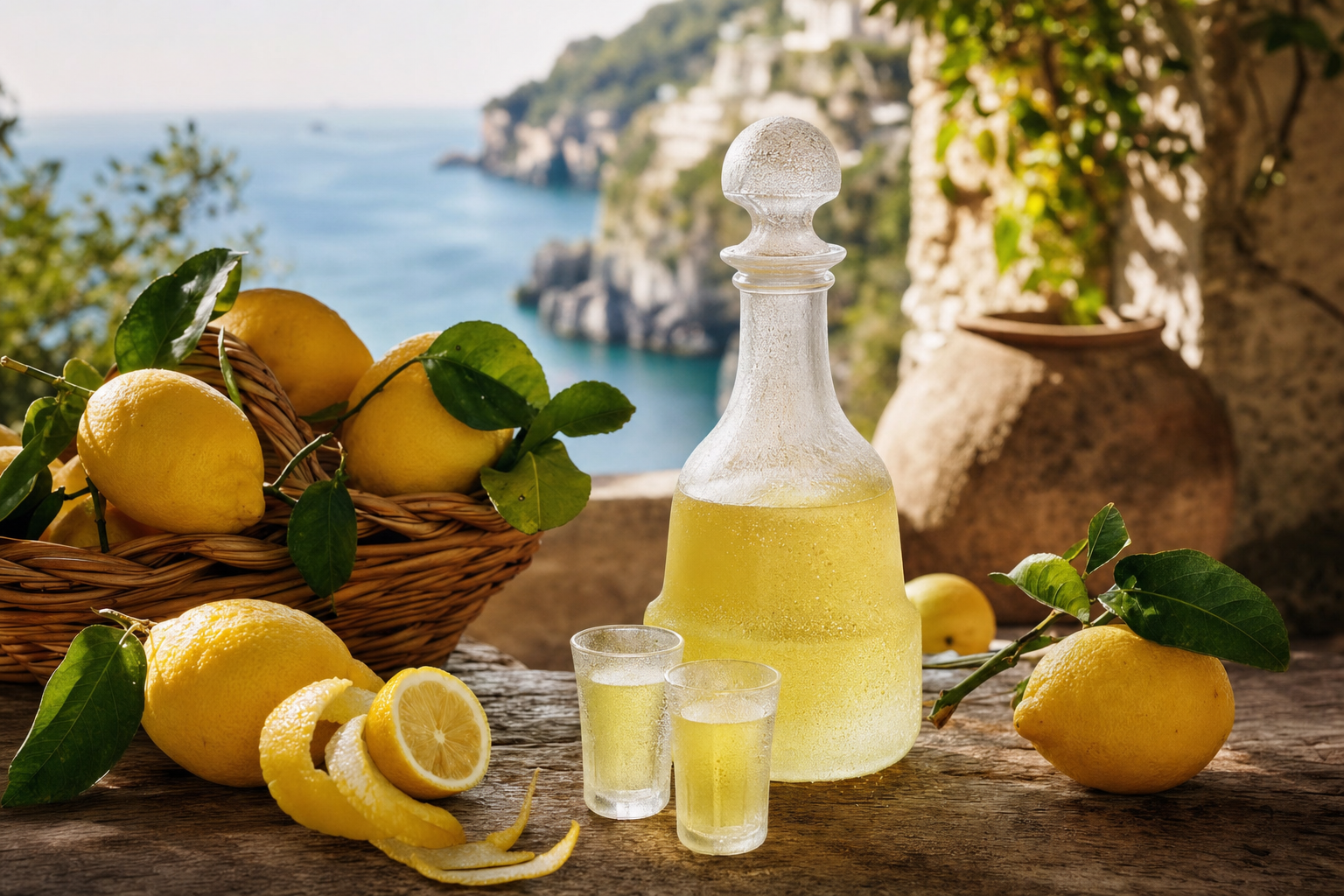 Zelfgemaakte limoncello uit Campanië, klassiek Italiaans recept